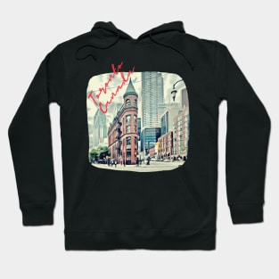 Toronto Canada Downtown Painting Hoodie